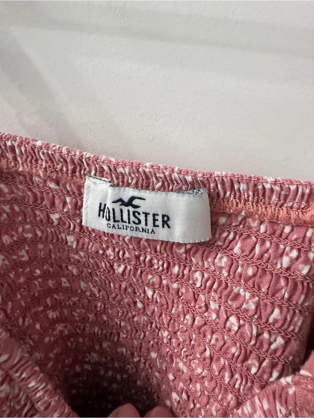 Hollister Pink Smocked Knit Cami
